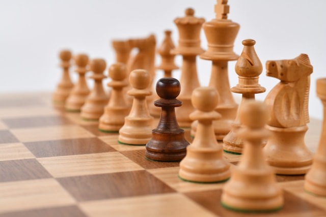 Um tabuleiro de xadrez como analogia à consultoria estratégia